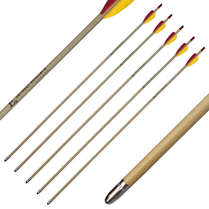 Haller wooden arrows, 5 pcs. plastic nocks, soft tip, 31 inch/79 cm